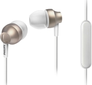 philips she3855gd in ear headphones with mic gold photo
