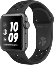 apple watch nike mqky2 38mm space grey aluminum case with anthracite black nike sport band photo