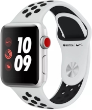 apple watch nike 4g mqm72 38mm silver aluminum case with pure platinum black nike sport band photo