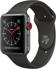 apple watch 3 lte mr302 42mm space gray aluminum case with gray sport band photo