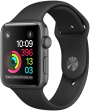 apple watch 1 mp022 38mm space gray aluminum case with black sport band photo