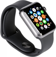 apple watch 1 mp032 42mm grey aluminum case with black sport band photo