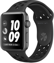 apple watch nike mq182 42mm space grey aluminum case with anthracite black sport band photo