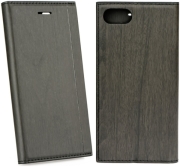 forcell wood book flip case for apple iphone 6 black photo