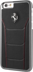 ferrari 488 debossed leather rear case for apple iphone 6 6s black red photo