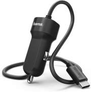 hama 173618 car charger kit usb type c 3a black photo