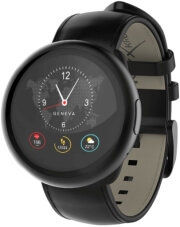 mykronoz zeround 2 hr premium smartwatch brushed black leather photo