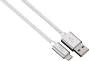 hama 80515 color line micro usb charging data cable aluminium 1m white photo