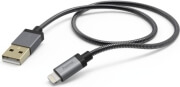 hama 135788 elite metal usb cable for apple iphone ipad with lightning connector 075m photo