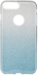 forcell shining back cover case for apple iphone 7 plus 8 plus clear blue photo