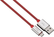 hama 80512 color line charging data cable micro usb aluminium 1m red photo