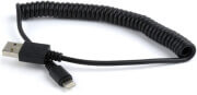 cablexpert cc lmam 15m usb sync and charging spiral cable for iphone 15m black photo