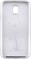 beeyo diamond tree back cover case for samsung s8 g950 silver photo