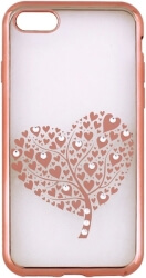 beeyo hearts tree back cover case for samsung a8 2018 a530 rose gold photo