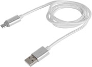 extreme media nka 1209 micro usb led charge synce cable 1m silver photo