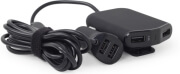 gembird eg 4u car 01 4 port front and back seat car charger 96a black photo