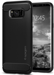 spigen rugged armor back cover case for samsung galaxy s8 black photo