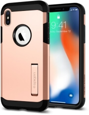 spigen tough armor back cover case stand for apple iphone x blush gold photo