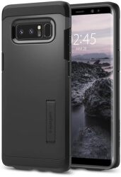 spigen tough armor back cover case stand for samsung galaxy note 8 gunmetal photo