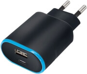 forever tc 03 wall charger with port usb type c black photo