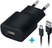 forever tc 01 wall charger usb 1a cable type c black photo