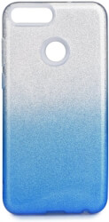 forcell shining back cover case for huawei psmart clear blue photo