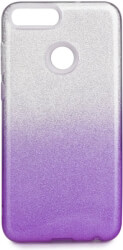 forcell shining back cover case for huawei psmart transparent violet photo
