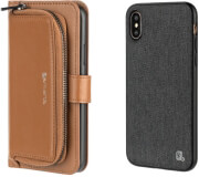 4smarts ultimag flip wallet car case for iphone x cognac black photo