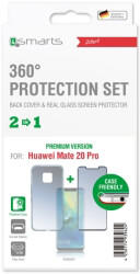 4smarts 360 premium protection set case friendly with colour frame glass for huawei mate 20 pro photo