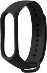 loyraki smart watch xiaomi mi band 3 mi band 4 silicone wrist strap black photo