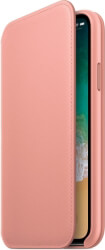 apple mrgf2 iphone x xs leather folio book case soft pink photo