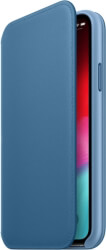 apple mrx02 iphone xs leather folio book case cape cod blue photo