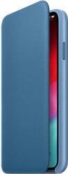 apple mrx52 iphone xs max leather folio book case cape cod blue photo