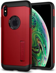 spigen slim armor back cover case stand for apple iphone xs max red photo