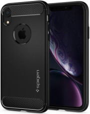 spigen rugged armor back cover case for apple iphone xr matte black photo