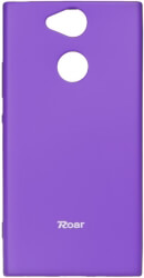 roar colorful jelly back cover case for sony xperia xa2 purple photo
