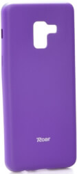 roar colorful jelly back cover case for samsung galaxy a8 2018 purple photo