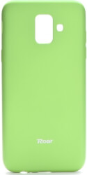 roar colorful jelly back cover case for samsung galaxy a6 2018 lime photo