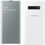 samsung galaxy s10 plus clear view cover ef zg975cw white photo