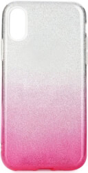 forcell shining back cover case for apple iphone xs 58 clear pink photo