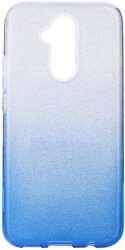 forcell shining back cover case for huawei mate 20 lite clear blue photo