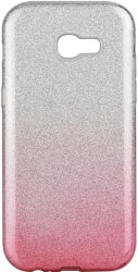 forcell shining back cover case for samsung galaxy a9 2018 clear pink photo