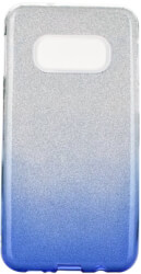 forcell shining back cover case for samsung galaxy s10e clear blue photo
