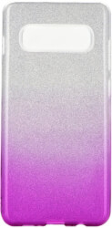 forcell shining back cover case for samsung galaxy s10 clear pink photo