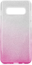 forcell shining back cover case for samsung galaxy s10 plus clear pink photo