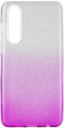 forcell shining back cover case for huawei p30 clear pink photo