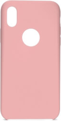 forcell silicone back cover case for apple iphone xs 58 pink with hole photo