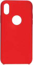 forcell silicone back cover case for apple iphone xs 58 red with hole photo