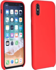 forcell silicone back cover case for apple iphone 8 plus red with hole photo