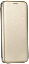forcell book elegance flip case for samsung j6 j6 plus gold photo